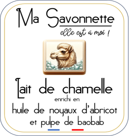 Savon Lait de Chamelle - huile de noyau d'abricot - pulpe de baobab