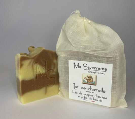Savon Lait de Chamelle - huile de noyau d'abricot - pulpe de baobab